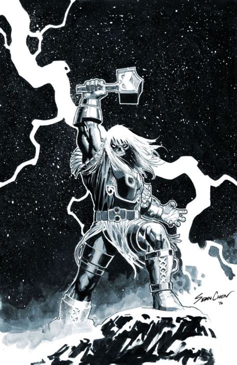 Sean Chen Simonsons Ragnarok Thor 2016 Comic Art Thor Comic Art