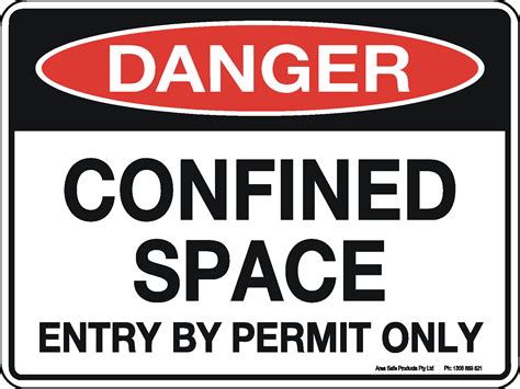 Danger Sign Confined Space Entry By Permit Only