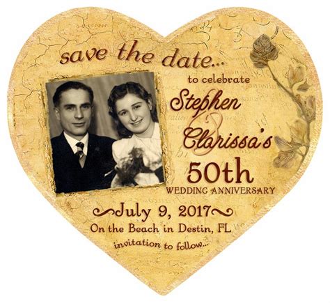 50th Anniversary Save The Date Magnet Save The Date 50th Etsy