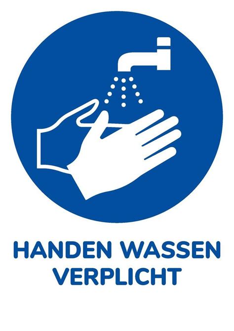 Pictogram Handen Wassen Verplicht Handen Wassen Hand Pictogram