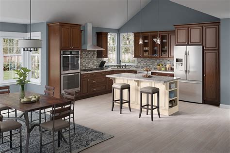 Menards unfinished kitchen cabinets reviews | wow blog. Cardell Kitchen Cabinets - Colfax Cherry in Chocolate with ...