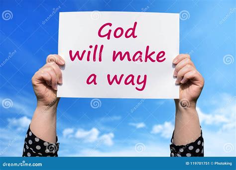 God Will Make A Way Stock Image Image Of Lost Motivational 119701751