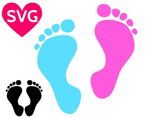 Baby Footprint Svg Baby Feet Svg Baby Foot Svg Baby Foot Etsy