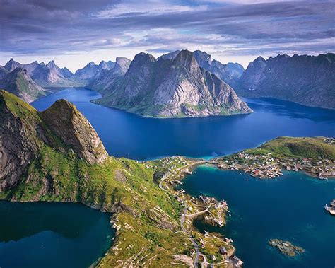 Beautiful View Of The Height Lofoten Islands Norway Landscape Wallpaper ...