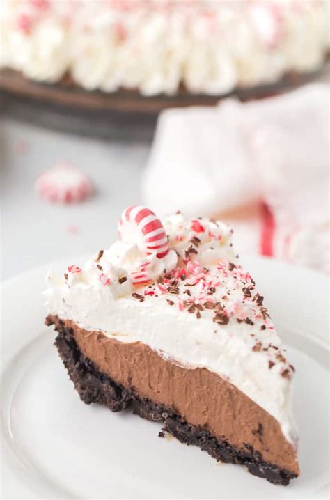Best No Bake Peppermint Mocha Pie With A Homemade Oreo Crust