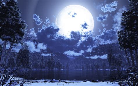 Free Download Winter Moon Wallpapers On 2560x1600 For Your Desktop