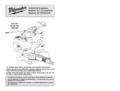 Milwaukee 6955 20 Saw Operators Manual Manualslib