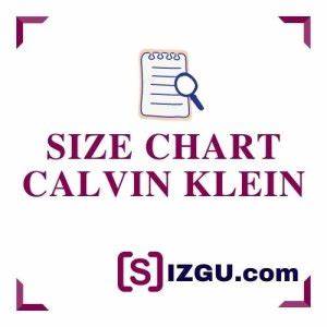 Calvin Klein Size Chart Sizgu Com