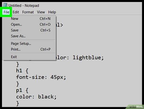 3 Cara Untuk Membuat Css Sederhana Dengan Notepad Wikihow