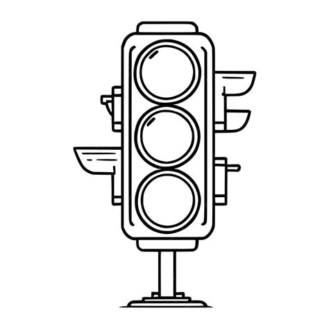 Premium Vector | Traffic Light Coloring Pages for Kids and Toddlers