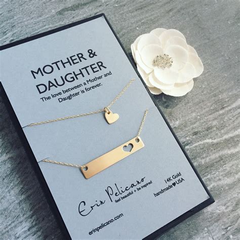 Today marks a remembrance of that special day i got the most amazing gift on earth: Mother Daughter Bar 14k Fine Gold Necklace | Erin Pelicano ...