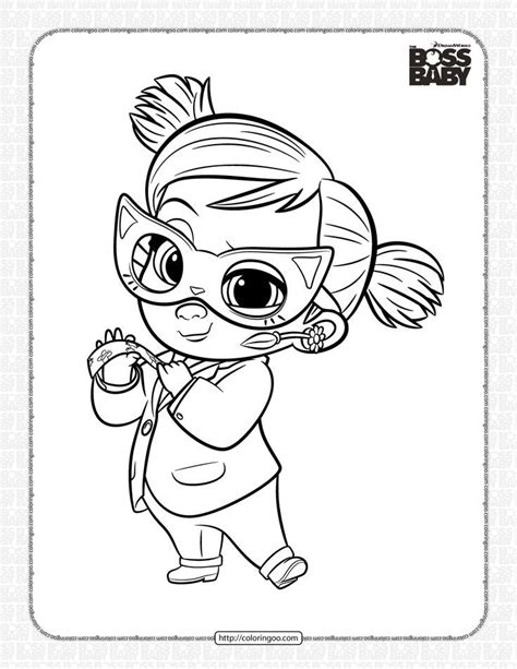 Free Printable Boss Baby Tina Coloring Page Baby Coloring Pages Boss