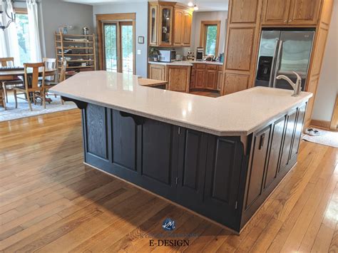 Complementing oak with the right color choices brings out the underlying tones in the wood to enhance the look of the room. Oak wood kitchen cabinets update ideas painted island in ...