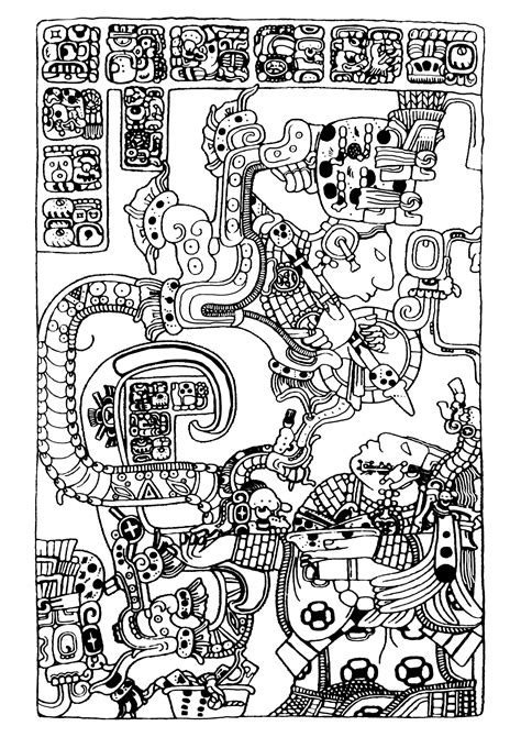 Maya Art British Museum 8 Mayans And Incas Adult Coloring