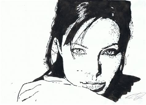 Portrait Of Angelina Jolie By Mik28 On Stars Portraits