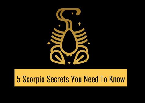 5 Scorpio Secrets You Need To Know Revive Zone