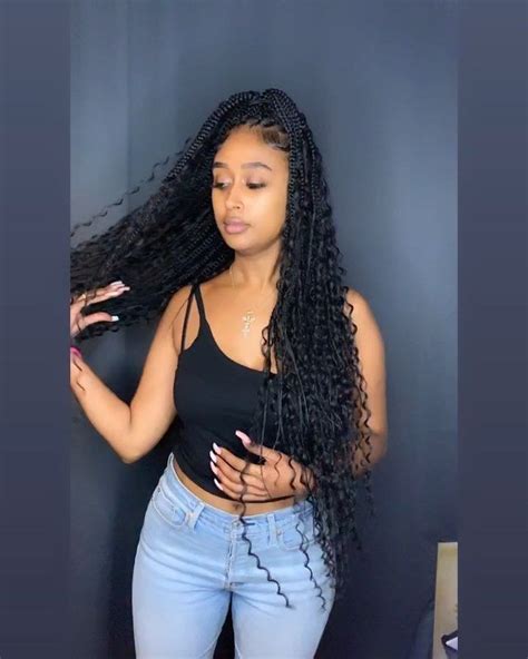For this look, simply have your stylist leave a good portion of the ends. Brazy on Instagram: "Small knotless bohemian box braids on ...