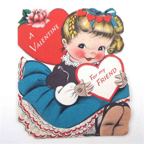 Vintage Childrens Novelty Valentine Card With Cute Little Etsy In