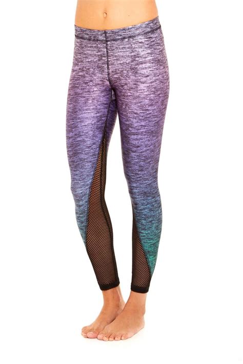 Terez Women S Purple Heathered Ombre Fishnet Leggings Modesens Fishnet Leggings Terez Women