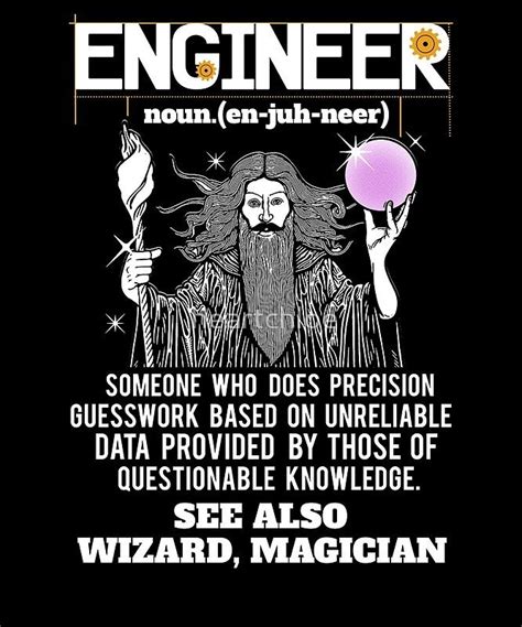 Engineer Funny Mechanical Civil Engineering Wizard Poster By Heartchloe