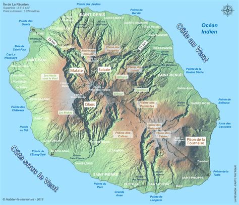 Carte Du Monde île De La Réunion Voyages Cartes