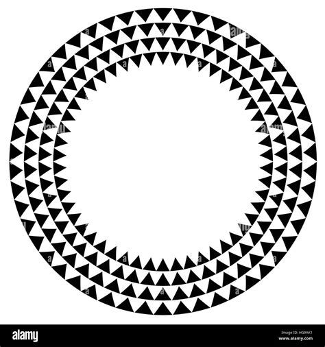 Circle With Triangle Fill Circle Element With Triangles Isolated On