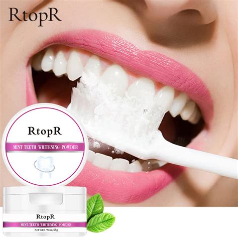 Rtopr Teeth Whitening Powder Gentle Activated Mint Extract Teeth