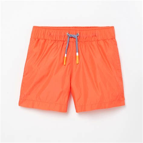 Lison Paris Boys Capri Swim Shorts In Clementine Orange The Little