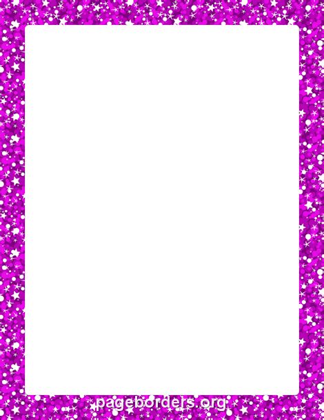 Purple Glitter Border Clip Art Page Border And Vector Graphics