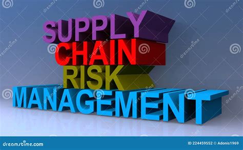 Supply Chain Risk Management On Blue Stock Illustration Illustration