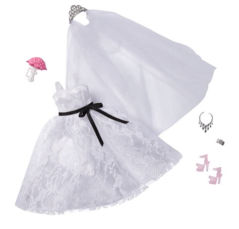 Barbie Fashion Pack Bridal Outfit For Barbie Doll With Wedding Dress And 5 Accessories Walmart
