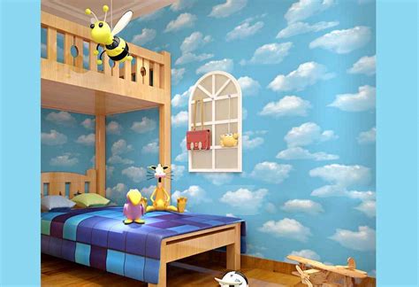The bedroom and bathroom equipment were truly amazing, we had the romantic room with the enormous bathtub. Baby Nursery Boys Girls room Cloud Sky BLUE wallpaper Kids ...