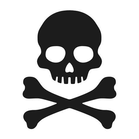 Skull And Crossbones Black On White Background 25377821 Vector Art At