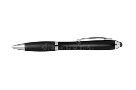 Black Pen Isolated On White Background With Clipping Path Stock Photo