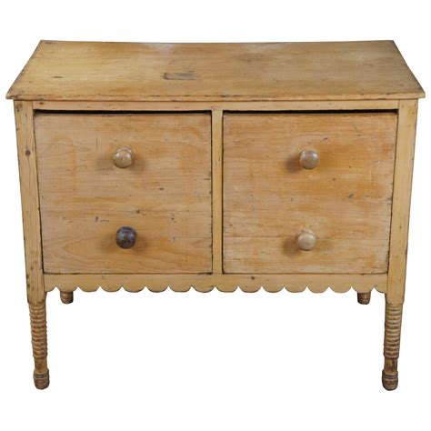 Antique Early American Walnut Dresser Chest Glove Box Drawers Victorian At 1stdibs