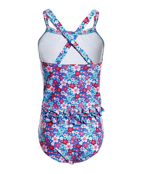 Swimwear For Girls One Piece Swimsuit Ruffle Back Bathing Suit