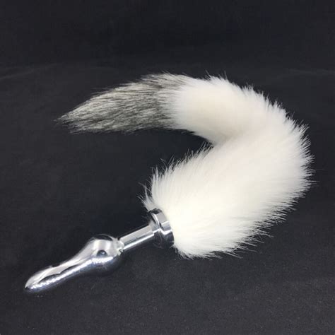 anal plug faux fox tail butt stopper stainless steel fetish toys butt plug adult game dilator