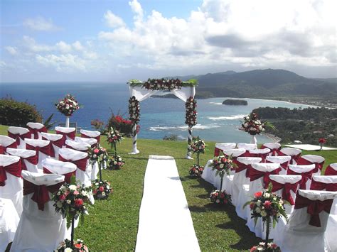Tropical Weddings Jamaica Overlooking The Ocean Destination Wedding