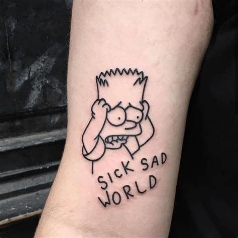 45 New Bart Simpson Tattoo Designs With Remodeling Ideas In Design