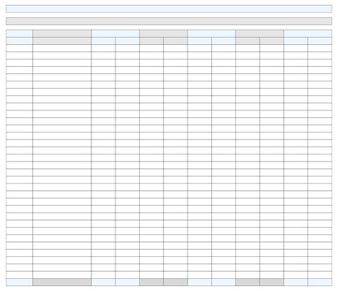 Free Printable Accounting 10 Column Worksheet