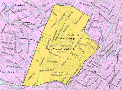 Image Census Bureau Map Of West Orange New Jersey