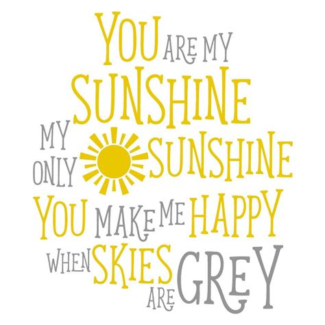 You Are My Sunshine Wall Sticker Quote Stickerscape