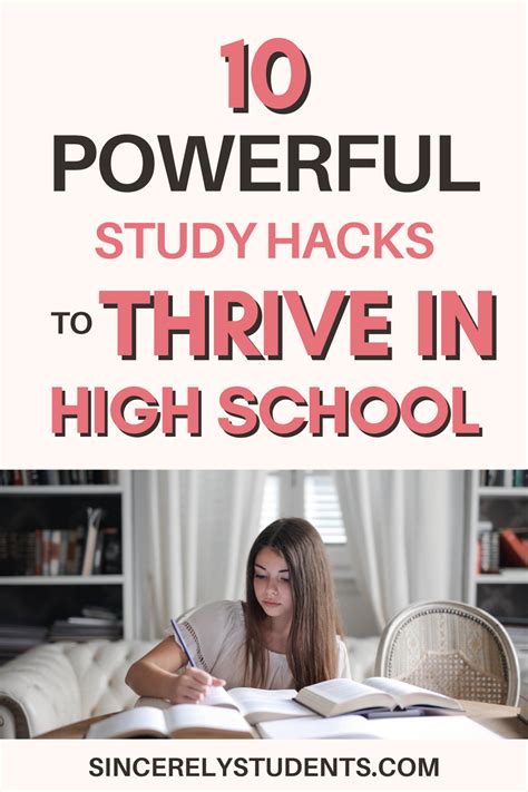 10 Powerful Study Hacks To Thrive In High School Learn How To Ace