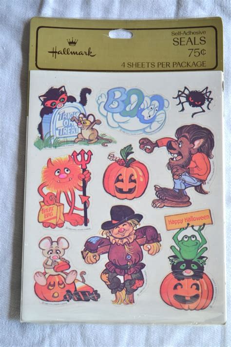 Vintage Stickers Hallmark Halloween A By Pumpkintruckpaper