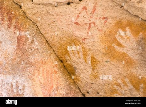 Ancient Cave Paintings In Patagonia Argentina Santa Cruz Province