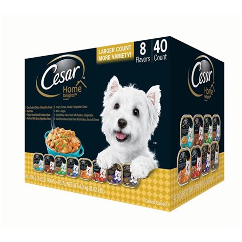 Shop for cesar dog food in dog food by brand. Cesar Home Delights Wet Dog Food, Variety Pack, 3.5 Oz, 40 ...