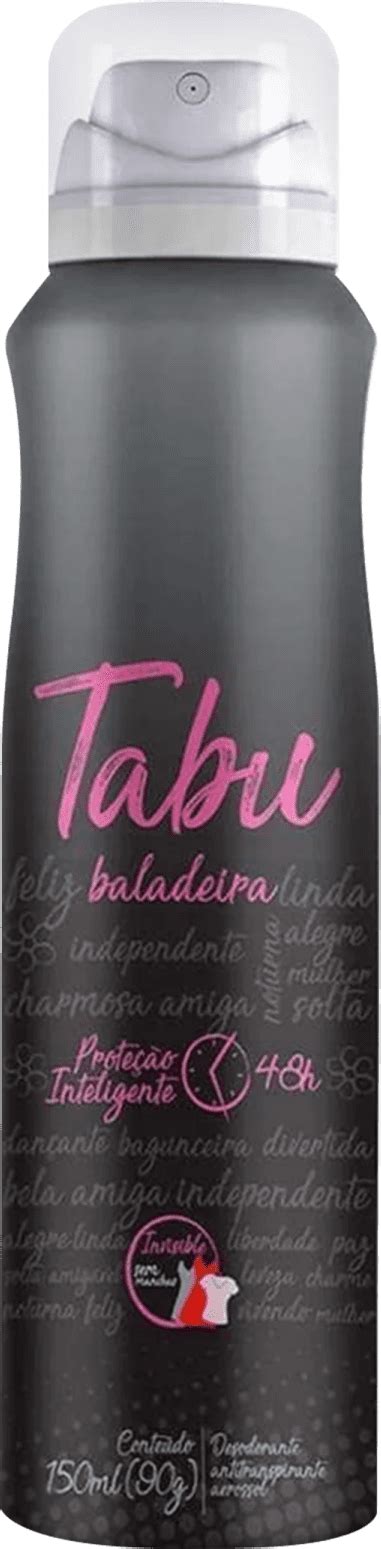 Desodorante Antitranspirante Aerossol Tabu Baladeira Beleza Na Web