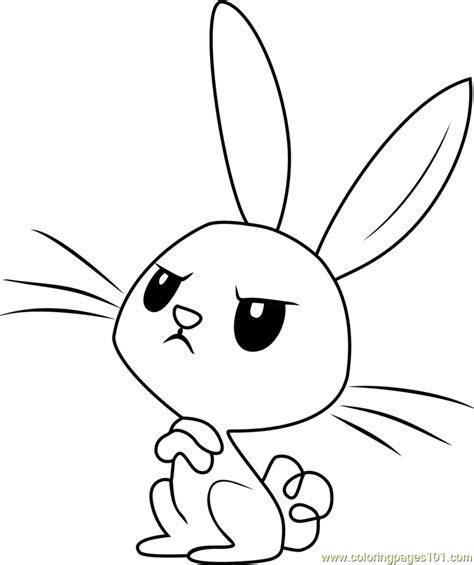Angel Bunny Coloring Page For Kids Free My Little Pony Friendship