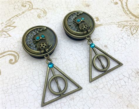 Harry Potter Plugs Gauges Earrings For Stretched Ears Deathly