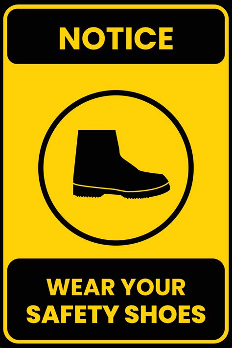 Safety Shoes Sign Vector